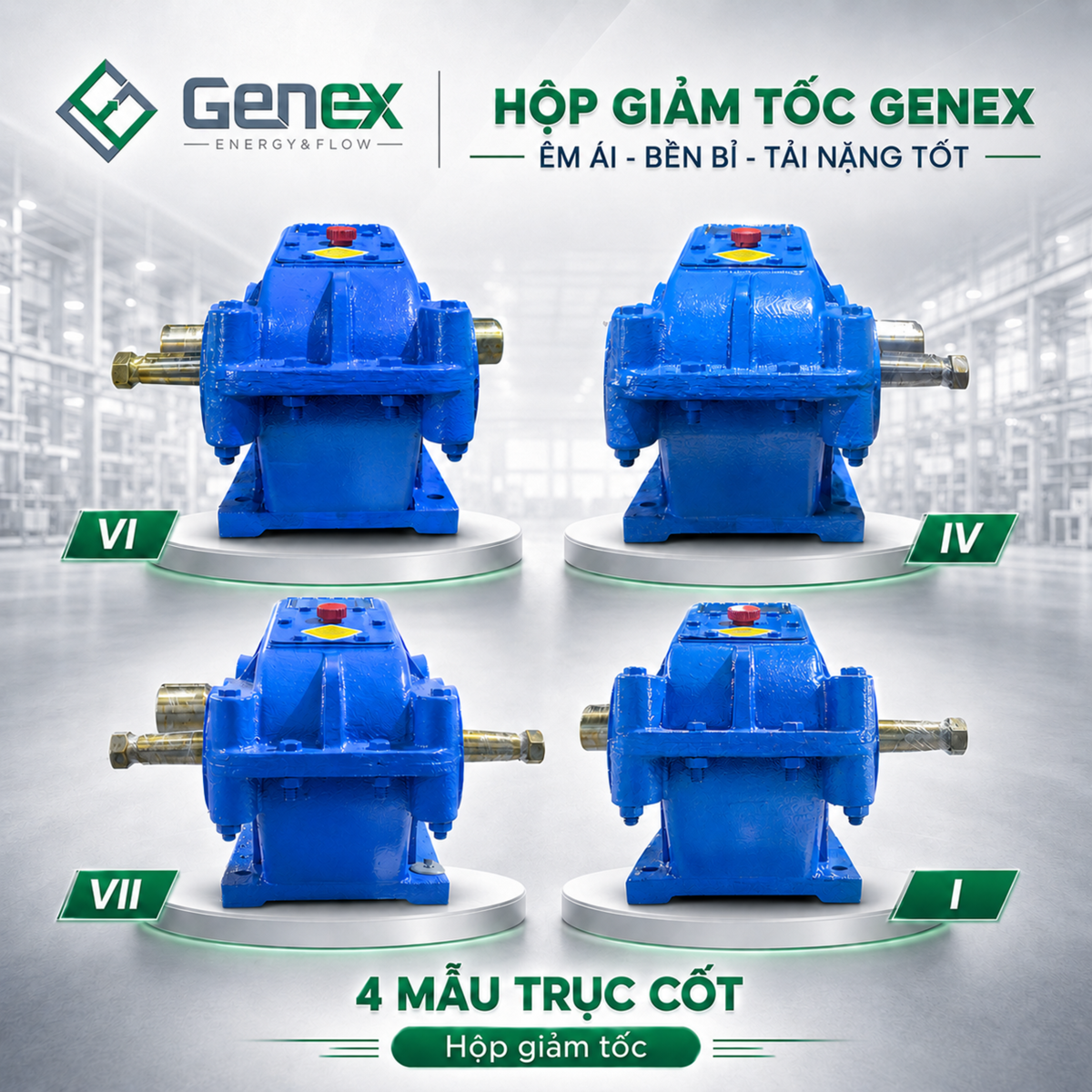 HỘP GIẢM TỐC GENEX GIẢI PHÁP TRUYỀN ĐỘNG ỔN ĐỊNH