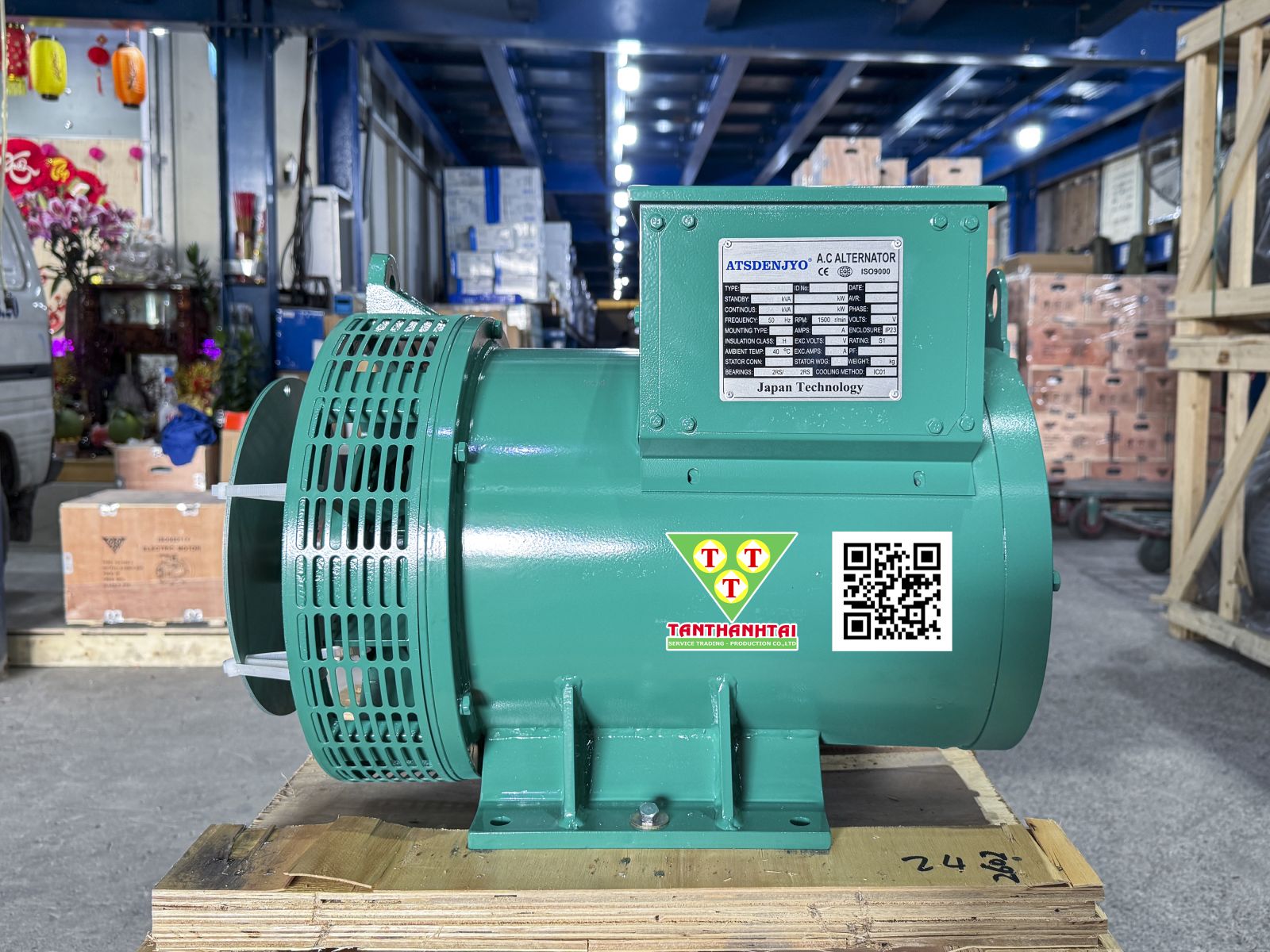 Đầu phát điện 24kVA - 1 pha 1 bạc đạn