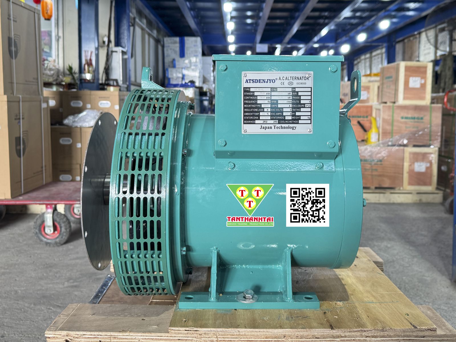Đầu phát điện 14.4kVA - 1 pha 1 bạc đạn