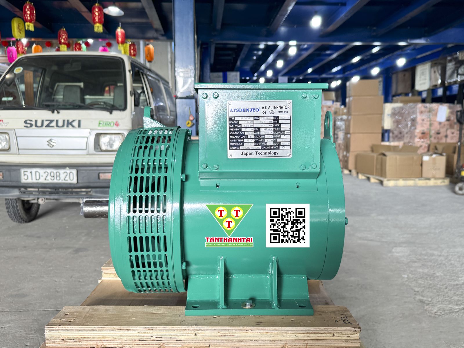 Đầu phát điện 14.4kVA - 1 pha 2 bạc đạn
