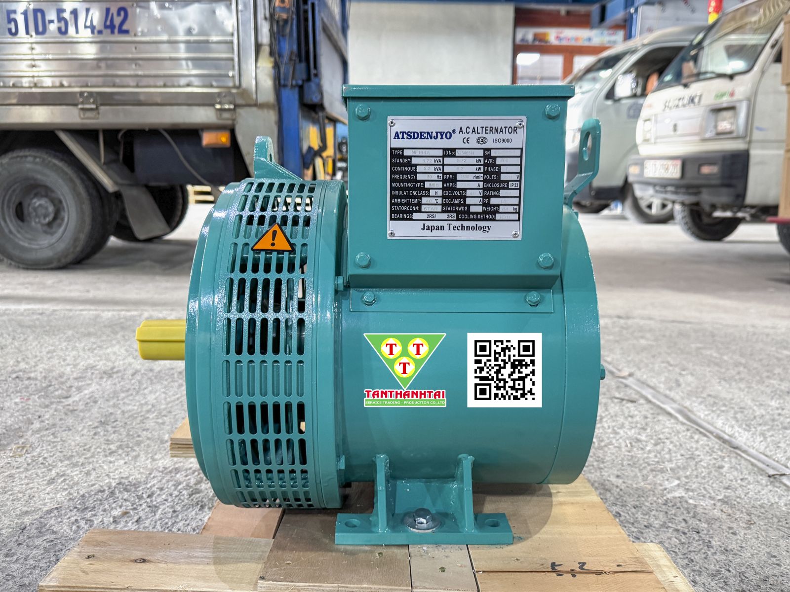 Đầu phát điện 5.2kVA - 1 pha 2 bạc đạn
