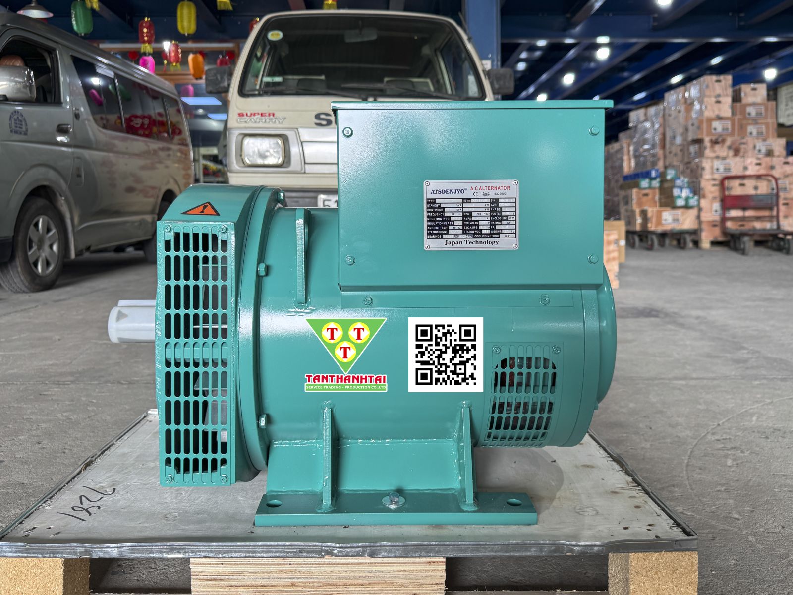 Đầu phát điện 50kVA - 3 pha 2 bạc đạn