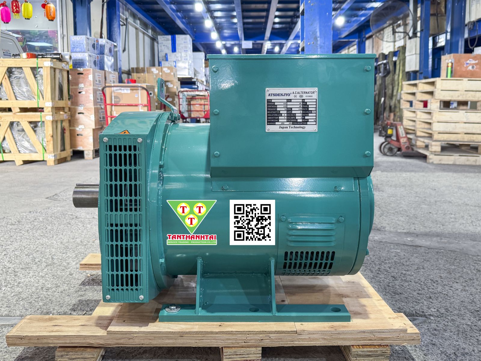 Đầu phát điện 125kVA - 3 pha 2 bạc đạn