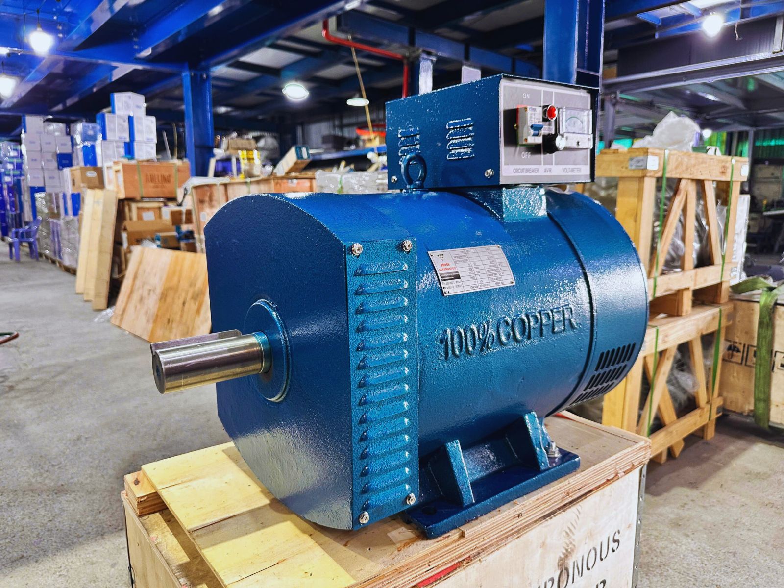 Đầu phát điện ST 15kw - 1 pha 2 bạc đạn - New