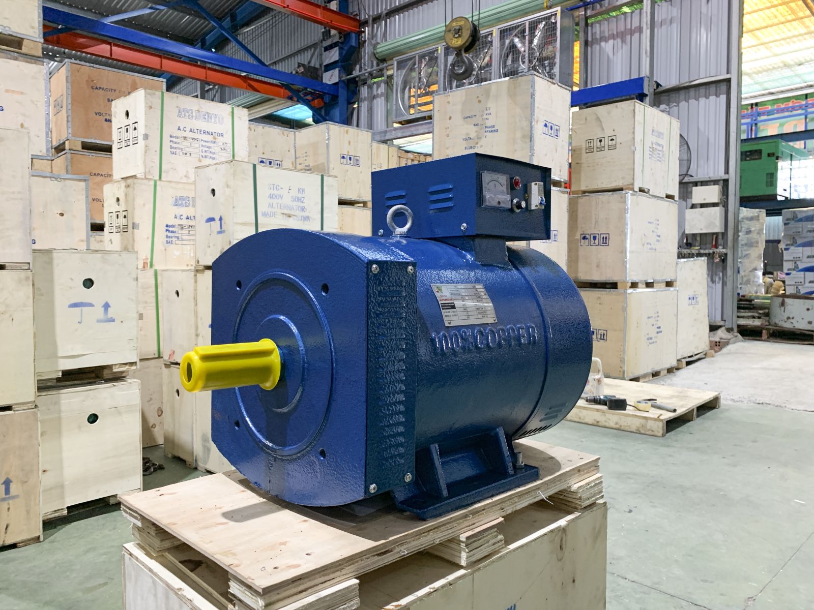Đầu phát điện ST 15kw - 1 pha 2 bạc đạn