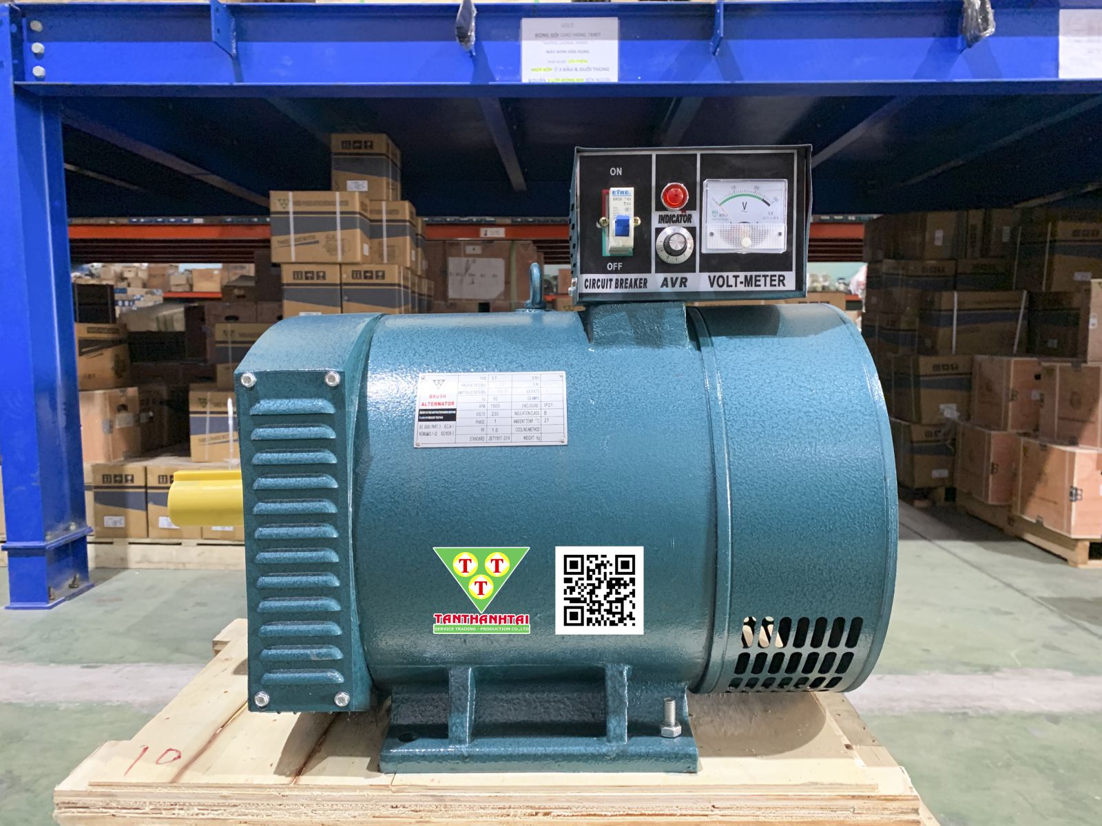 Đầu phát điện ST 10kw - 1 pha 2 bạc đạn